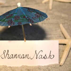 Beach Wedding Umbrella Escort Cards 1 image 5