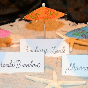 Beach Wedding Umbrella Escort Cards 1 image 1