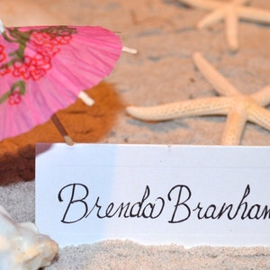 Beach Wedding Umbrella Escort Cards 1 image 2