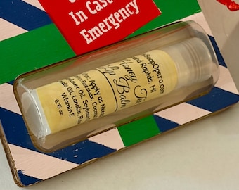 Natural Beeswax Lip Balm - Honey Tea or Peppermint, Dry Lips (.15 oz)