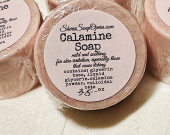 Calamine Oat Soap-for eczema, poison ivy, dry,itchy skin,blemish prone skin & all skin types.