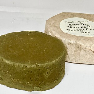 Matcha Green Tea Facial Cleanser Soapless Alternative-Great for Problem Skin or Fresh Carrot Cleansing Cream Matcha/Clay 4oz