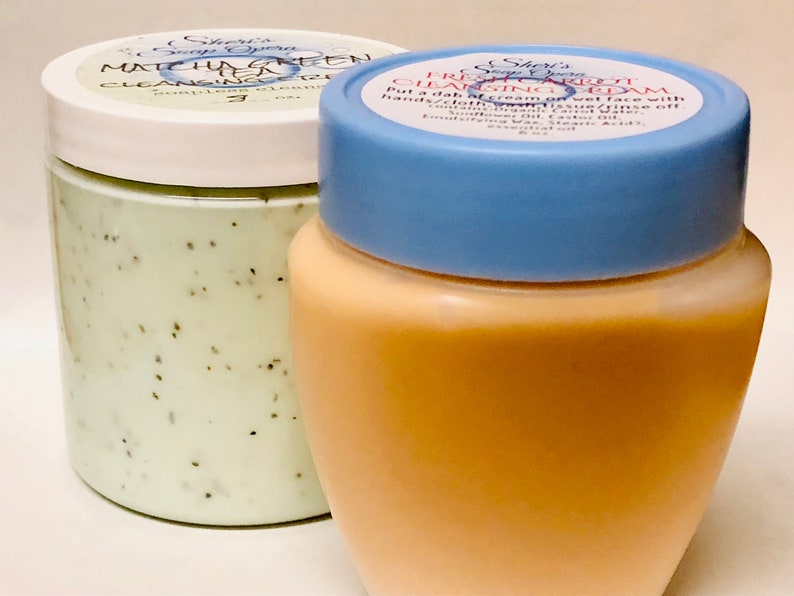 Matcha Green Tea Cleansing Cream-A Soapless Alternative-Great for Problem Skin NEW DANDELION OAT Cleanser-or Fresh Carrot Cleansing Cream imagem 6