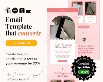 E-Mail Marketing Vorlagen Digitaler Planer Aprilscherz Newsletter Mailchimp Designs Sammelsend E-Mail-Kampagne Klaviyo Template Flodesk Canva