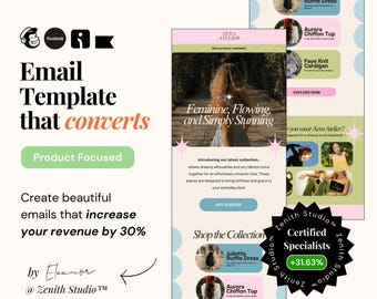 Klaviyo Email Marketing Templates Vibrant Omnisend Email Newsletter Trendy Mailchimp Email Marketing Flodesk Email Editable Canva Designs