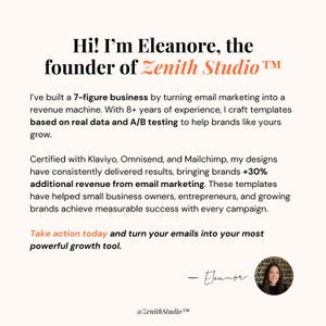 Playfully elegant email templates for Flodesk, Omnisend, Mailchimp, and Klaviyo, with customizable Canva blocks and trendy designs for women’s fashion boutiques.