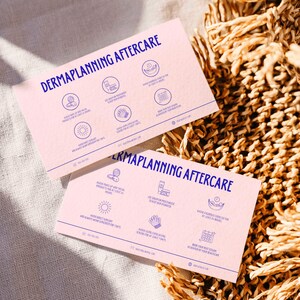Purple Dermaplaning Aftercare Card, Editable Skincare Template, Esthetician Client Instructions, Facial Treatment, Beauty Business Printable