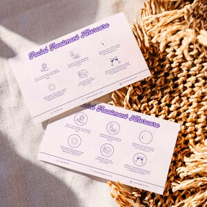 Purple Facial Treatment Aftercare Card, Skincare Aftercare Instructions, Esthetician Care Card, Facial Post Treatment Guide, Canva Template