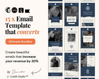 Email Marketing Templates BUNDLE Mailchimp Newsletter Design Omnisend Email Canva Templates Klaviyo Kampagnen Flodesk Jewelry Email Template