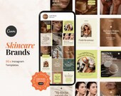 Instagram Post Templates Skincare Business Editable Social Media Design Beauty Brand Canva Templates Esthetician Small Business Marketing