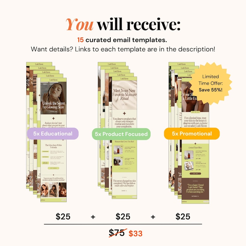 Email Marketing Templates BUNDLE Omnisend Email Templates Mailchimp