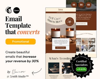 Mailchimp Email Marketing Canva Templates Pomotional Email Newsletter Templates Editable Email Campaigns Small Business Ecommerce Marketing