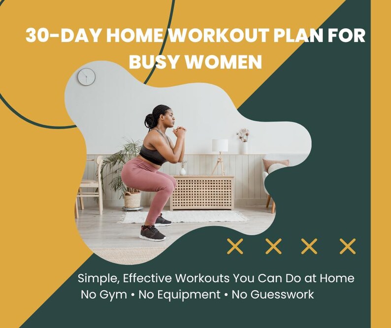 Home Workout Plan for Busy Women - Etsy