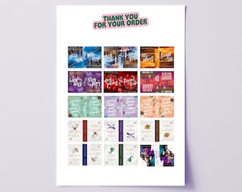 Romance Mini Book Cover Bundle | BookTok Romance Series Covers | Canva Digital Download