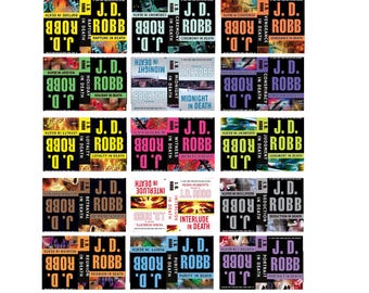 J.D. Robb In Death Entire Series 71 total mini books  | Printable Mini Book Template | Canva Digital Download