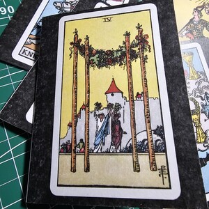 Carte de correspondance vierge - Conception de cartes de tarot - Quatre baguettes - Rider-Waite