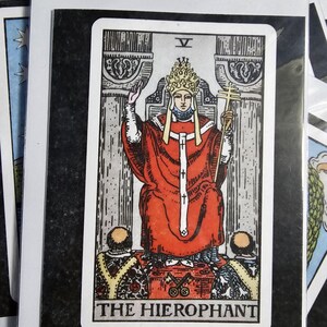 Blanco kaart - Tarotkaartontwerp - The Heirophant - Rider-Waite