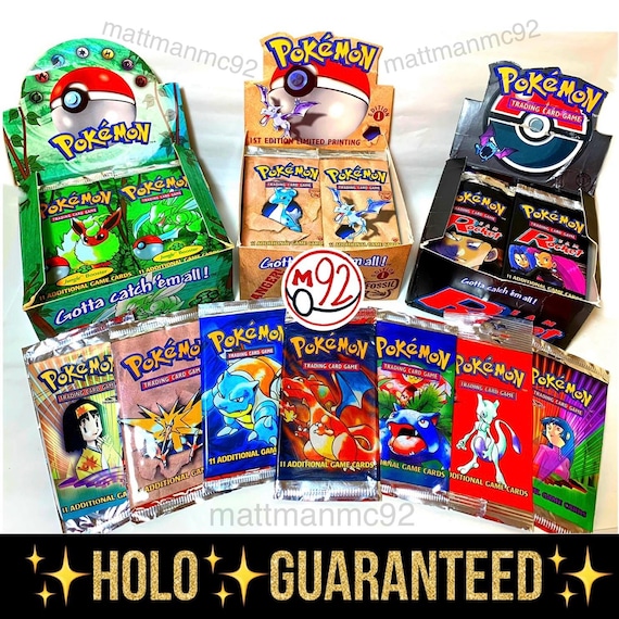 Authentic Pokemon TCG Booster Pack, Vintage WOTC (base-gym) Holo Guaranteed resealed - Etsy