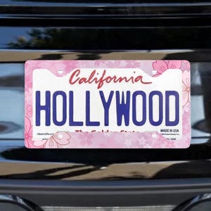 Cherry Blossom License Plate Frame Pink Sakura Car Accessory for Floral Lovers Sakura Flowers Car Decor Gift Pink Girly License Plate Frame
