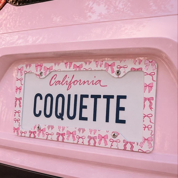 License Plate Cover Bows