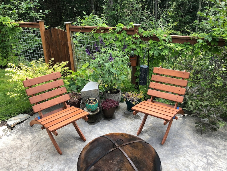 Classic Cedar Fire Pit Chairs Choose From 10 Beautiful Etsy