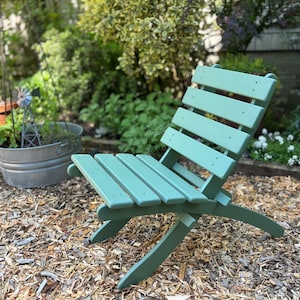 Woodland Green Color on Classic Cedar Chair Comfortable, Colorful Great for Decks, Patios, Garden Area Outdoor Chairs by Laughing Creek image 4