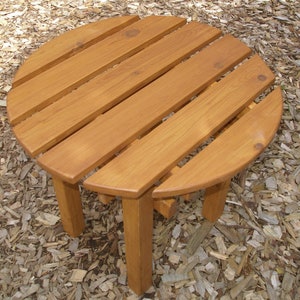 Round-Top Pine Wood Outdoor Side Table Available in 8 Stain Colors 17x17x16 for Patio, Garden, Deck by Laughing Creek image 7