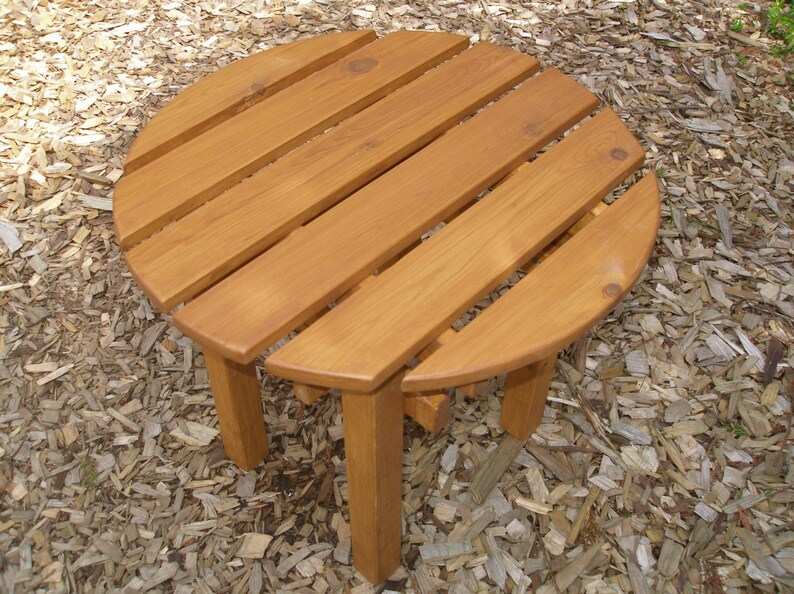 Round-Top Pine Wood Outdoor Side Table Available in 8 Stain Colors 17x17x16 for Patio, Garden, Deck by Laughing Creek image 7