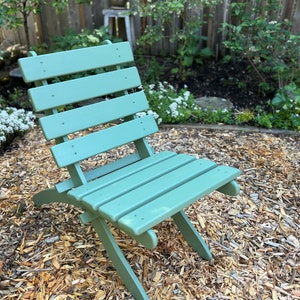 Woodland Green Color on Classic Cedar Chair Comfortable, Colorful Great for Decks, Patios, Garden Area Outdoor Chairs by Laughing Creek image 2