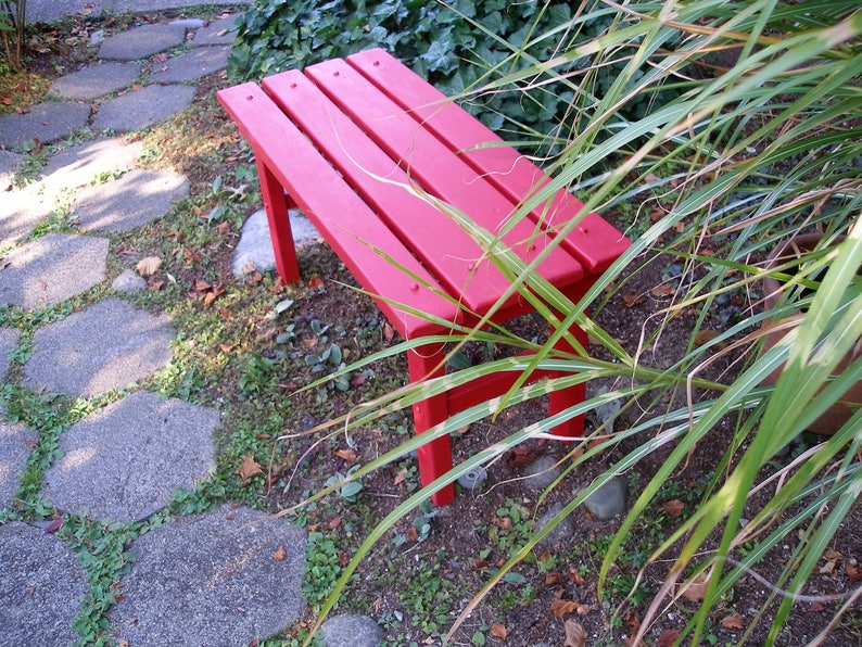 Cedar Garden Bench 3 Ft 16 Colors Available Entryway Etsy