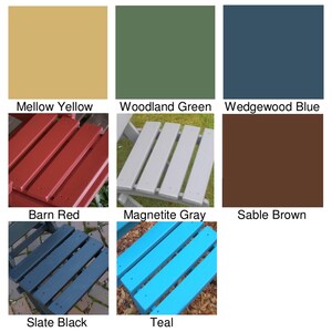 Cedar Country Bench 8 Colors Available Strong, Durable & Colorful for Patio, Deck, Yard, Entryway Handcrafted by Laughing Creek image 9