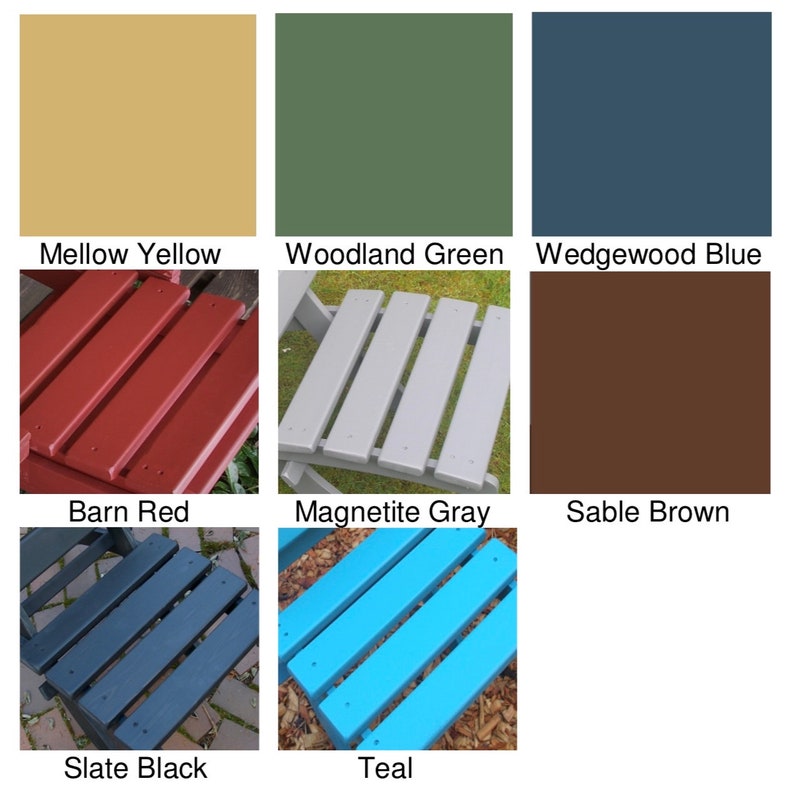 Cedar Country Bench 8 Colors Available Strong, Durable & Colorful for Patio, Deck, Yard, Entryway Handcrafted by Laughing Creek image 9