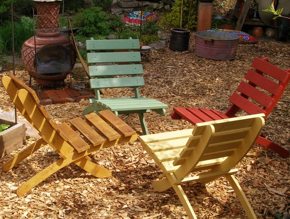 Colorful Classic Cedar Chair Great as Single Chair or in Groupings