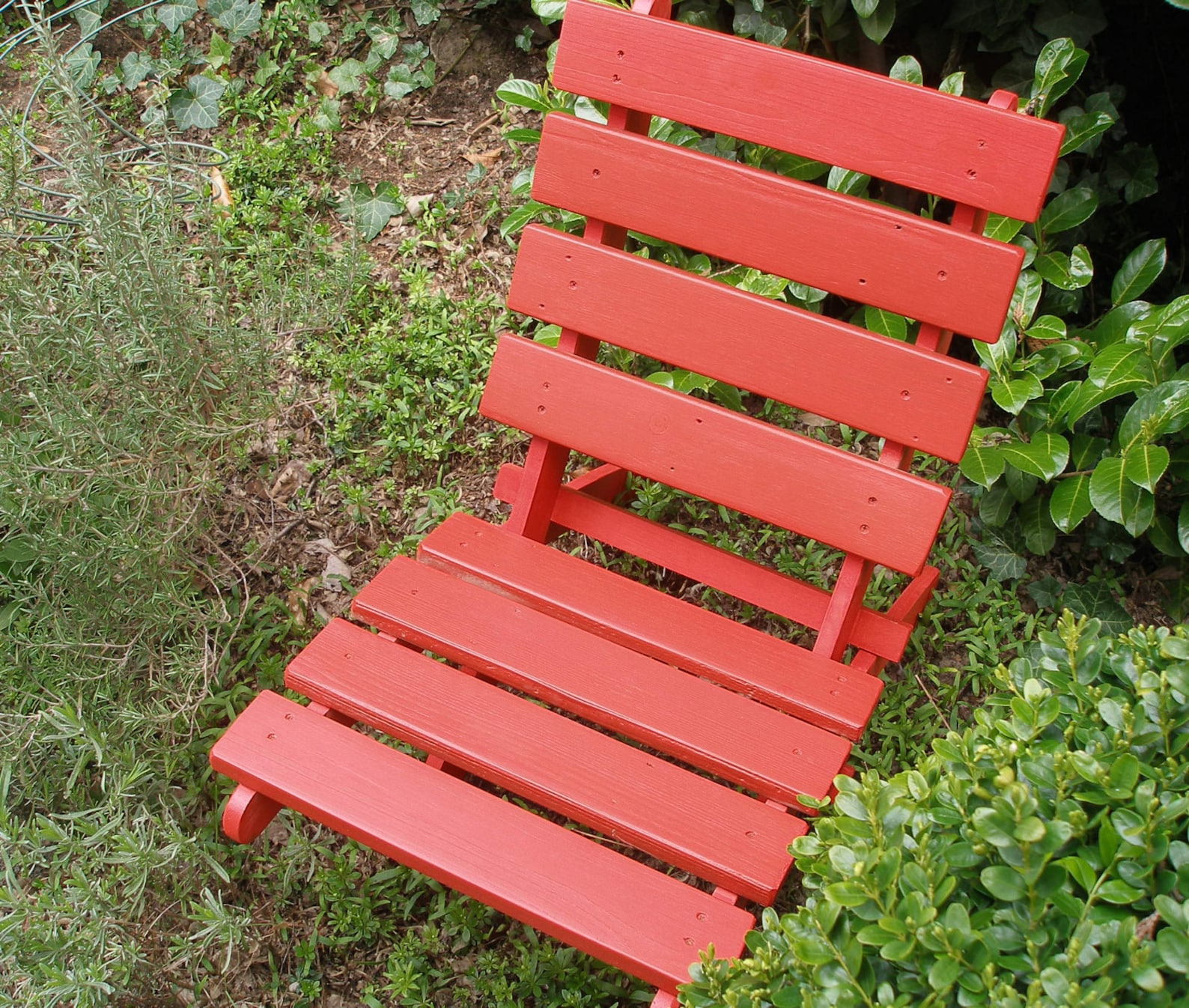 Classic Red Lounge Chair for Garden Deck Patio Porch Etsy