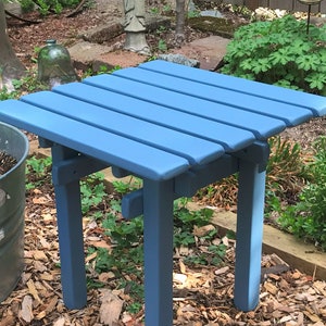 Pinewood Side Table / End Table 10 Colors Available 18x18x16 Colorful Outdoor Pine Wood Patio Tables by Laughing Creek image 7