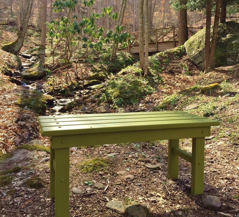 Cedar Country Bench 8 Colors Available Strong, Durable & Colorful for Patio, Deck, Yard, Entryway Handcrafted by Laughing Creek image 2