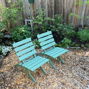 Woodland Green Color on Classic Cedar Chair Comfortable, Colorful Great for Decks, Patios, Garden Area Outdoor Chairs by Laughing Creek image 5