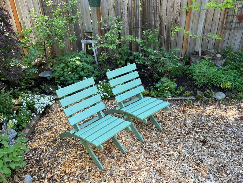 Woodland Green Color on Classic Cedar Chair Comfortable, Colorful Great for Decks, Patios, Garden Area Outdoor Chairs by Laughing Creek image 5