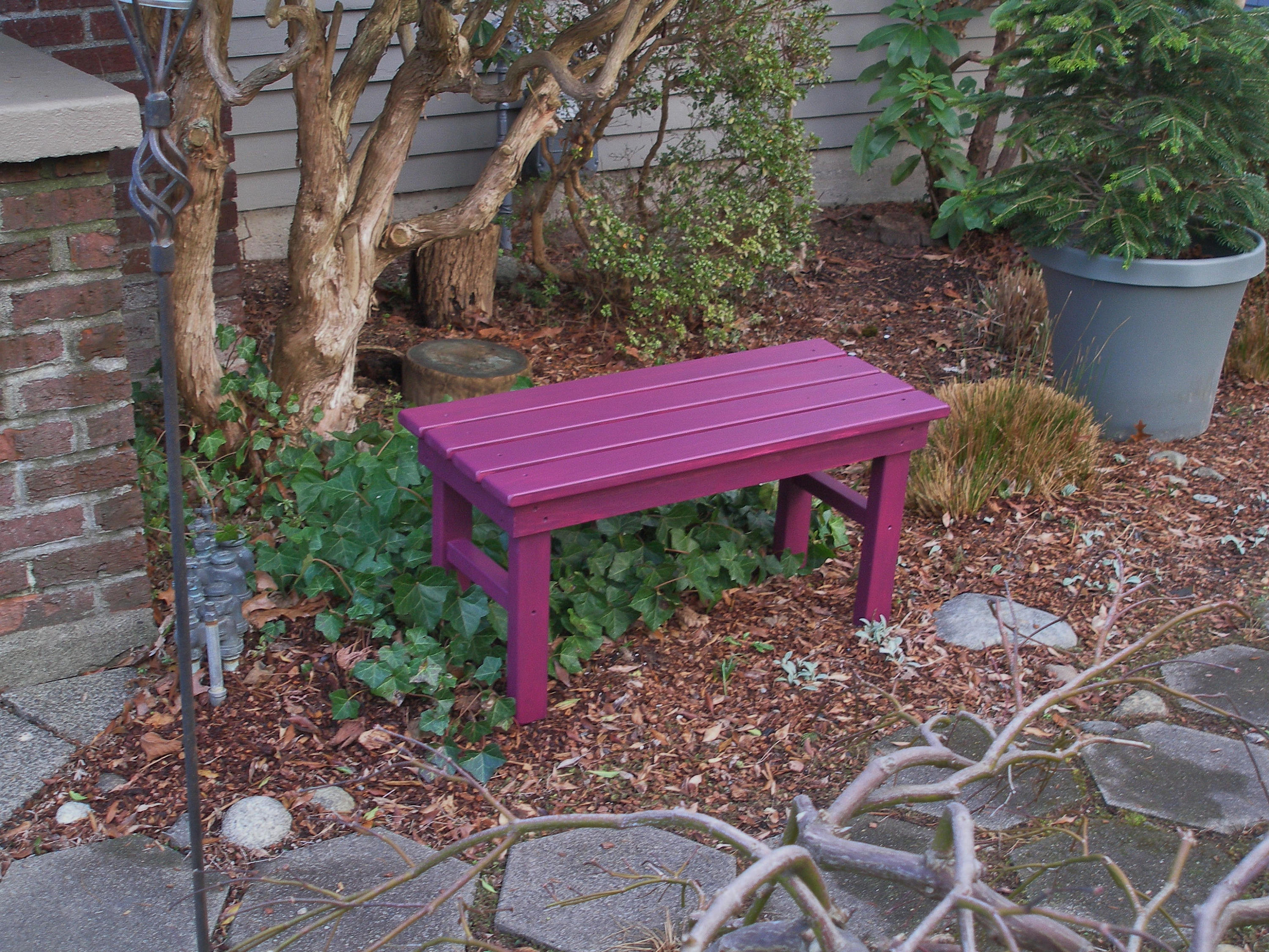 Banco de jardín de cedro 12 colores disponibles banco de | Etsy