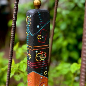 Outdoor Garden Post - for Yard, Patio, Entryway, Planter Box, Garden Area - Creative Wooden Art Post Handcrafted by Laughing Creek
