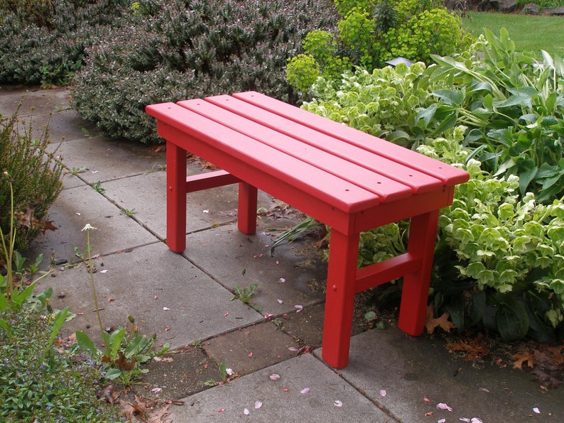 Cedar Country Bench 8 Colors Available Strong, Durable & Colorful for Patio, Deck, Yard, Entryway Handcrafted by Laughing Creek image 7