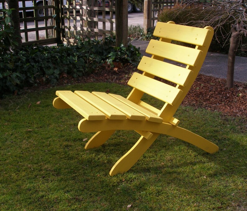 Yellow Color on Classic Cedar Chairs for Patio Garden Deck Etsy