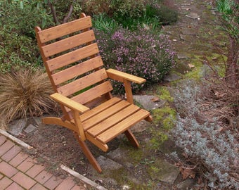 Comfy High Back Cedar ArmChairs for Garden & Patio - Choose from 8 Beautiful Stain Colors! - Handcrafted Quality by Laughing Creek