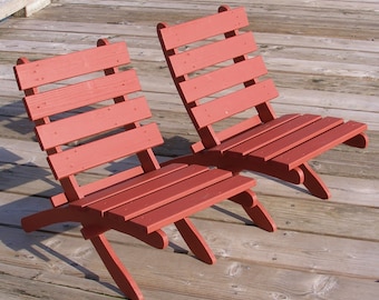 Classic Cedar Chairs for Deck - Garden - Cabin - Porch - Outdoor Furniture Handcrafted by Laughing Creek