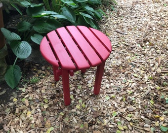 Round-Top Pine Wood Outdoor Side Table - Available in 8 Stain Colors! - 17"x17"x16" - for Patio, Garden, Deck - by Laughing Creek