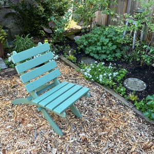 Woodland Green Color on Classic Cedar Chair Comfortable, Colorful Great for Decks, Patios, Garden Area Outdoor Chairs by Laughing Creek image 3