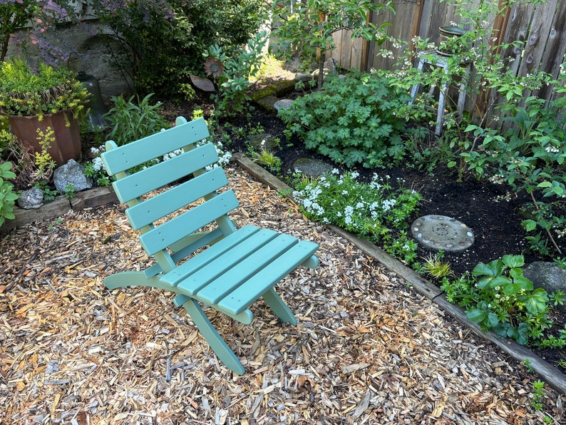 Woodland Green Color on Classic Cedar Chair Comfortable, Colorful Great for Decks, Patios, Garden Area Outdoor Chairs by Laughing Creek image 3