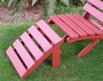 Wooden Ottoman in Bright Colors for Patio and Garden Chairs 8 Colors to Choose
