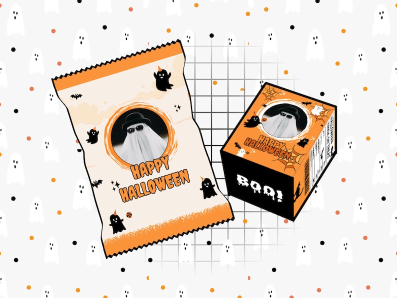 Kids Halloween Printable Blind Box FREE Chip Bag Template DIY Kids Halloween Printable Blind Box FREE Chip Bag Template DIY