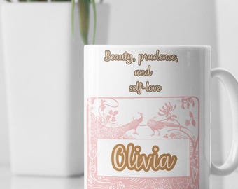 Tasse für die Moderne Frau / Tasse für die raffinierte Frau / Personalisierte Tasse für Frauen / Tasse, die weibliche Tugenden feiert